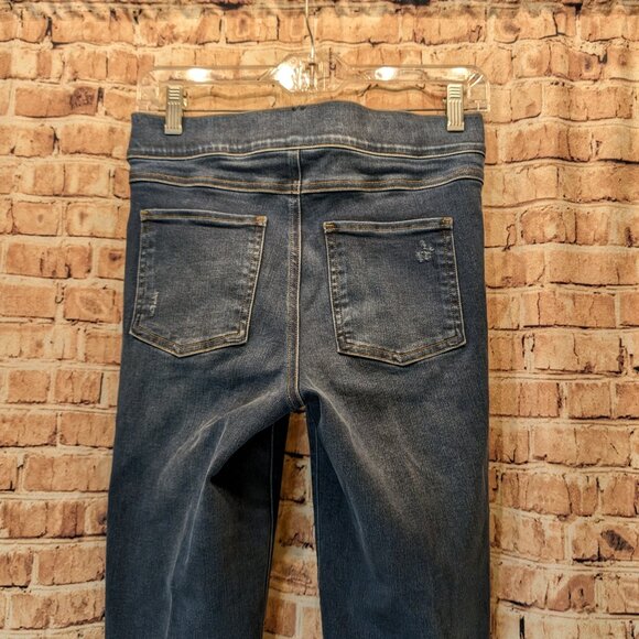 SPANX Distressed Ankle Skinny Jeans 20203R Medium Wash - Picture 10 of 16